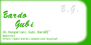bardo gubi business card